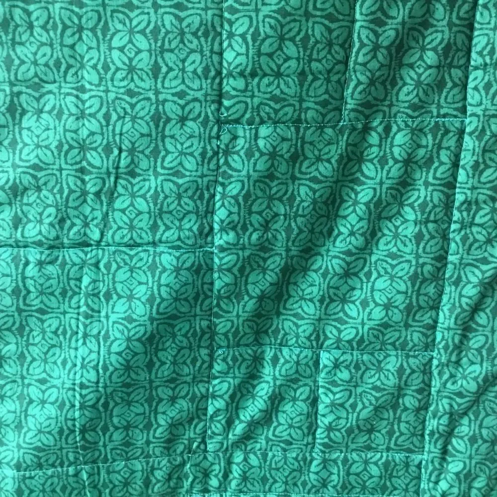 Handmade Quilt Beautiful Aqua Tones